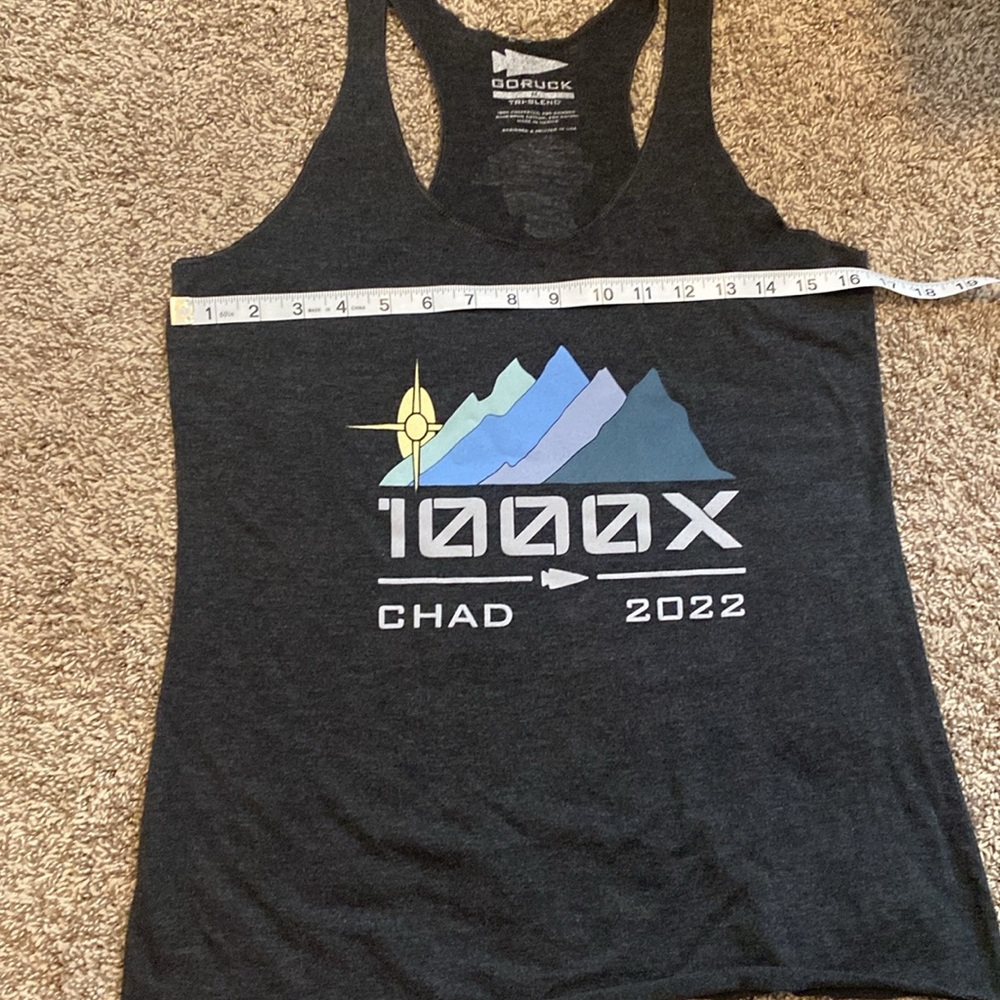 GORUCK Chad 1000X 2022 Tank Top Medium Dark Gray/ Heathered Black - Picture 6 of 7